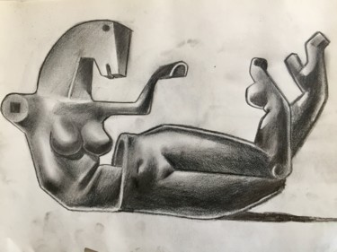 Desenho intitulada "Horse" por Alfredo Chiaramonte, Obras de arte originais, Lápis