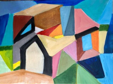 Peinture intitulée "Beach House" par Alfredo Machado Zingg, Œuvre d'art originale, Acrylique