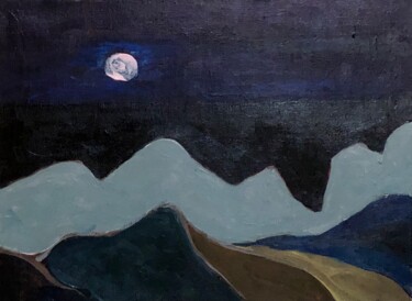 Malerei mit dem Titel "Moonlight" von Alfredo Machado Zingg, Original-Kunstwerk, Acryl Auf Keilrahmen aus Holz montiert