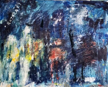 Картина под названием "Angst" - Alfredo Machado Zingg, Подлинное произведение искусства, Акрил Установлен на Деревянная рама…