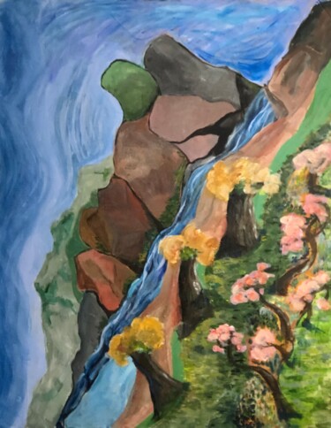 Pittura intitolato "Enchanted Peak" da Alfredo Machado Zingg, Opera d'arte originale, Acrilico Montato su Telaio per barella…