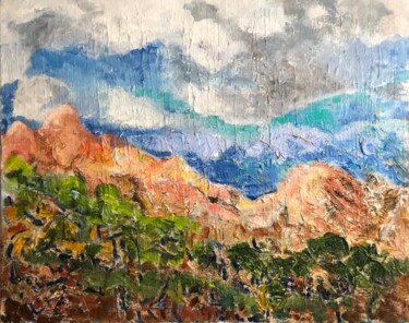 Pittura intitolato "Atlas Mountains" da Alfredo Machado Zingg, Opera d'arte originale, Acrilico Montato su Telaio per barell…