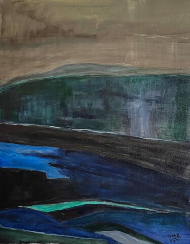 Schilderij getiteld "Icelandic Colors" door Alfredo Machado Zingg, Origineel Kunstwerk, Acryl Gemonteerd op Frame voor houte…
