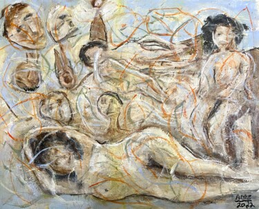 绘画 标题为“The Loss of Innocen…” 由Alfredo Machado Zingg, 原创艺术品, 丙烯 安装在木质担架架上