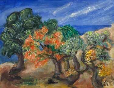 Painting titled "Caribe II" by Alfredo Machado Zingg, Original Artwork, Acrylic
