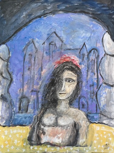 Painting titled "The Sinner" by Alfredo Machado Zingg, Original Artwork, Acrylic