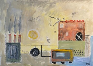 Schilderij getiteld "Industrial2" door Alfredo Machado Zingg, Origineel Kunstwerk, Acryl