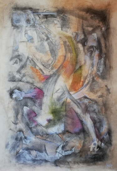 Pintura intitulada "I fragments" por Kelo, Obras de arte originais, Acrílico Montado em Alumínio