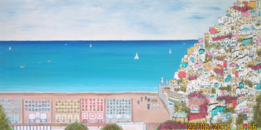 Painting titled "POSITANO  1" by Alfredo Troilo, Original Artwork, Oil