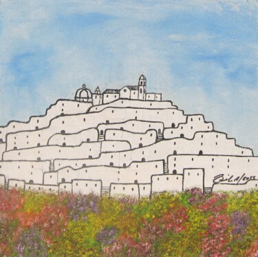 Painting titled "OSTUNI" by Alfredo Troilo, Original Artwork, Acrylic