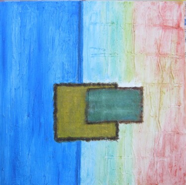 Painting titled "FGEO  18" by Alfredo Troilo, Original Artwork, Oil Mounted on Wood Stretcher frame