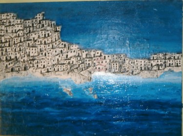 Pittura intitolato "paesaggio mediterra…" da Alfredo Troilo, Opera d'arte originale, Olio