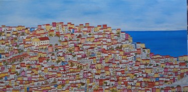 Pittura intitolato "Paesaggio Mediterra…" da Alfredo Troilo, Opera d'arte originale, Olio