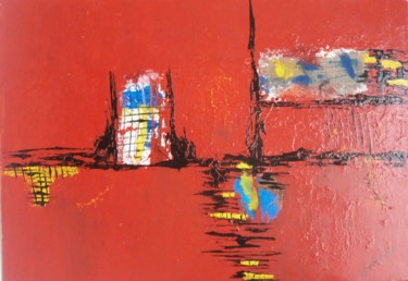 Painting titled "astratto  4" by Alfredo Troilo, Original Artwork, Oil