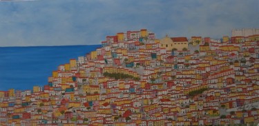 Картина под названием "Paesaggio  Mediterr…" - Alfredo Troilo, Подлинное произведение искусства, Масло