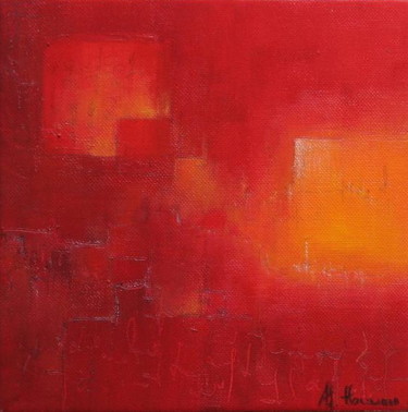 Peinture intitulée "Pénombre rouge" par Anne-Lise Hammann, Œuvre d'art originale, Acrylique