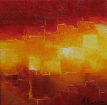 Painting titled "Incendie de lumière" by Anne-Lise Hammann, Original Artwork, Acrylic