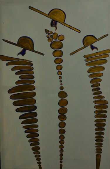 Картина под названием "SAPPHIRE" - Ali Kasap, Подлинное произведение искусства, Акрил Установлен на Деревянная рама для носи…