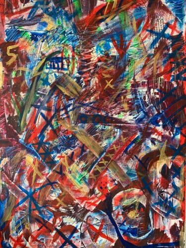 Картина под названием "UNDERGROUND CONNECT…" - Ali Kasap, Подлинное произведение искусства, Акрил Установлен на Деревянная р…