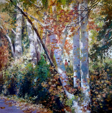 Painting titled "Autumn" by Ali Khalil, Original Artwork, Oil