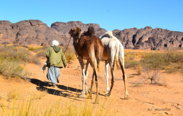 Photographie intitulée "Le guide du désert…" par Ali Messaoudi, Œuvre d'art originale, Photographie numérique