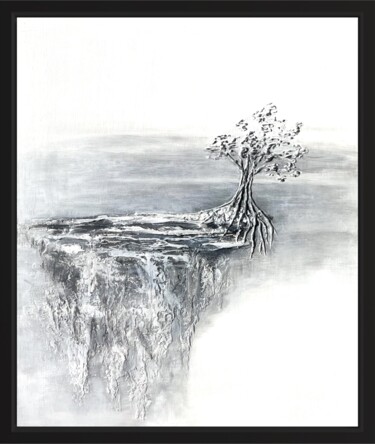 Peinture intitulée "In the fog" par Alia-Rutt Nova, Œuvre d'art originale, Acrylique Monté sur Autre panneau rigide