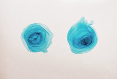 Картина под названием "Blue roses" - Alibi.Colibri, Подлинное произведение искусства, Чернила