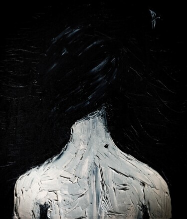 Картина под названием "Знакомая незнакомка" - Алиби Мукушев, Подлинное произведение искусства, Масло