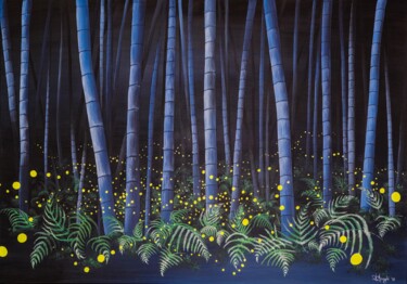 Картина под названием "Glowing Darkness" - Alice Asnaghi, Подлинное произведение искусства, Акрил