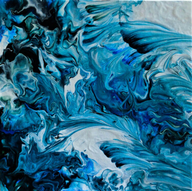 Peinture intitulée "Vagues élancées" par Alice B., Œuvre d'art originale, Acrylique