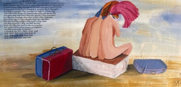Pintura intitulada "En attendant…" por Alice Barret, Obras de arte originais, Acrílico