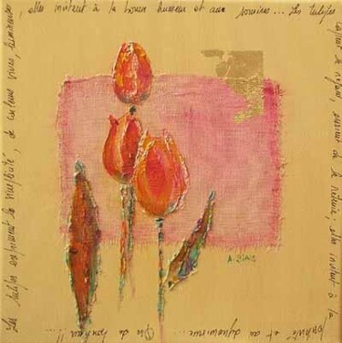 Pintura titulada "fleur" por Alice Biais-Bélard, Obra de arte original, Oleo