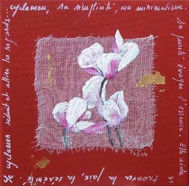 Peinture intitulée "fleur" par Alice Biais-Bélard, Œuvre d'art originale, Huile