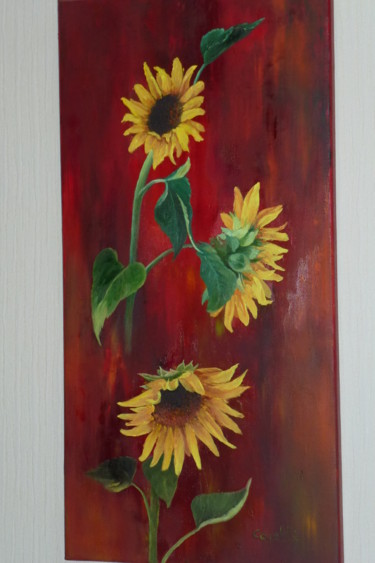 Painting titled "Tournesols" by Alice Capelli, Original Artwork, Oil