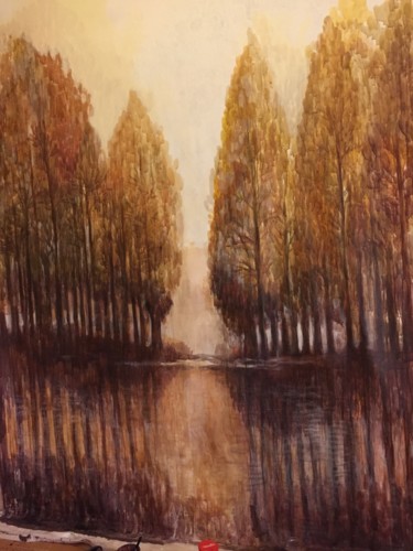 Peinture intitulée "automne" par Alice Guillot-Michel, Œuvre d'art originale