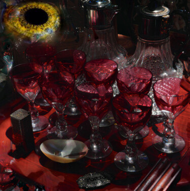 Фотография под названием "Red eyes" - Alice Odilon, Подлинное произведение искусства, Манипулированная фотография