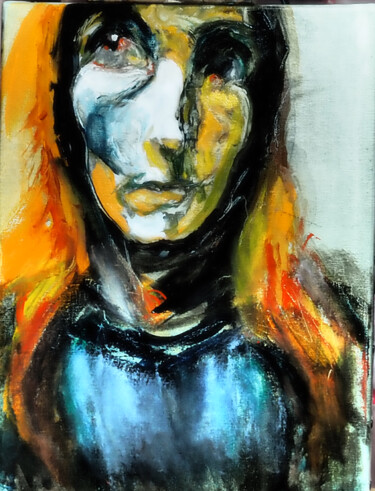 Картина под названием "KAH1" - Alice Odilon, Подлинное произведение искусства, Масло
