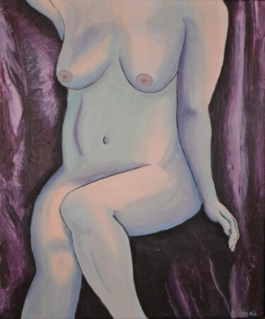 Peinture intitulée "Femme délivrée" par Alice Pauzié, Œuvre d'art originale, Acrylique Monté sur Châssis en bois