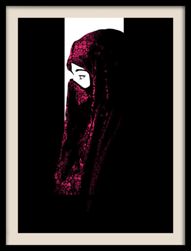「Hijab 3」というタイトルのデジタルアーツ Alice Pegnaによって, オリジナルのアートワーク, 写真モンタージュ