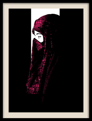 Hijab 3 Digitale Künste mit dem Titel "Hijab 3" von Alice Pegna, Original-Kunstwerk, Foto-Montage