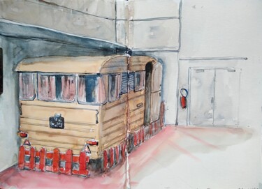 绘画 标题为“Croquis, la caravan…” 由Alice Quillévéré, 原创艺术品, 水彩
