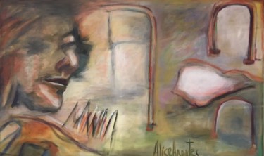 Painting titled "AST" by Alice Arantes, Original Artwork, Acrylic