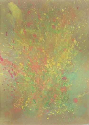 Painting titled "Cosmic explosion" by Alice Banciu, Original Artwork, Oil