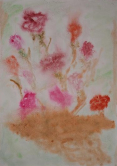 Painting titled "My carnations" by Alice Banciu, Original Artwork, Oil