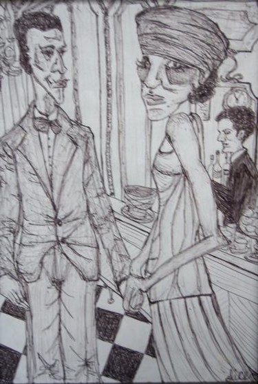 Pittura intitolato "Anni '30 poco dopo…" da Alice Castellani, Opera d'arte originale