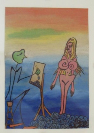 Pittura intitolato ""Homo signum": pitt…" da Alice Castellani, Opera d'arte originale