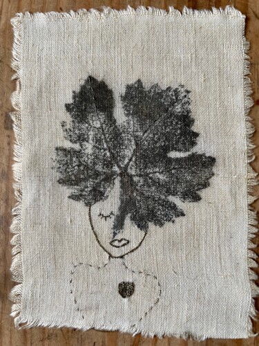 Textile Art titled "Vitis Vinifera - Co…" by Alice Debernard, Original Artwork, Embroidery