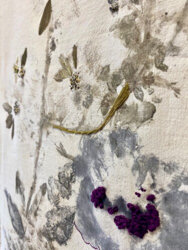 Текстильное искусство под названием "Ortus" - Alice Debernard, Подлинное произведение искусства, вышивка