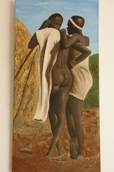 Painting titled "Curiosité" by Alice Nin, Original Artwork