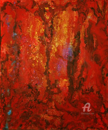 Ζωγραφική με τίτλο "red-power.jpg" από Alicepencer, Αυθεντικά έργα τέχνης, Ακρυλικό